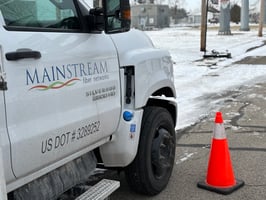 Mainstream Fiber vehicle parked