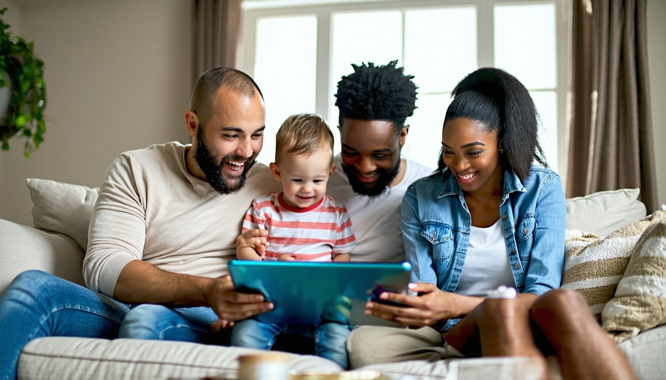 A family enjoying seamless streaming and browsing
